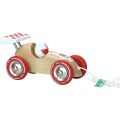 Vilac Pulling natural racing car with red wing